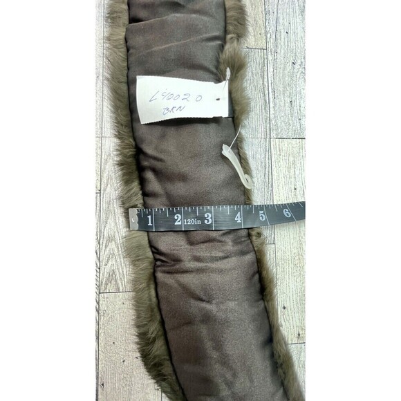 Genuine Brown Rabbit Stole Clip One Size Retro Glam Mob Wife - Picture 6 of 8